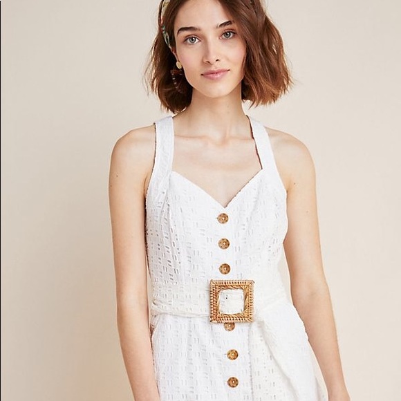 anthropologie white romper